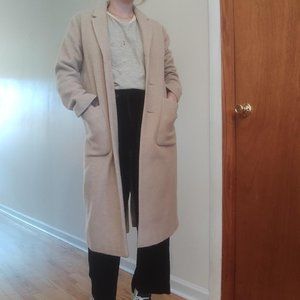Beige/Cream Wool Coat